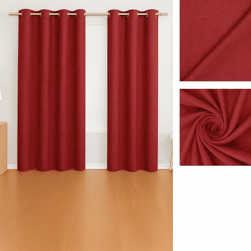 AMALI Elegant Blackout Curtains 2 Panel Set,16 Grommets, Size (L 274 x W 132) cm) for Living Room and Bedroom Shiny Polyester Fabric - Image 2