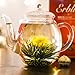 Creano Flowering Tea Gift Set  White Tea  6 Blooming Tea with 17oz Glass Teapot - Image 4