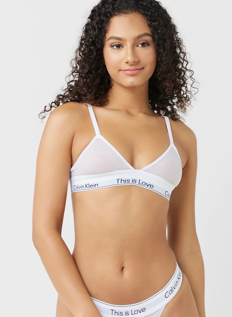 CALVIN KLEIN Strappy Logo Band Unlined Bralette