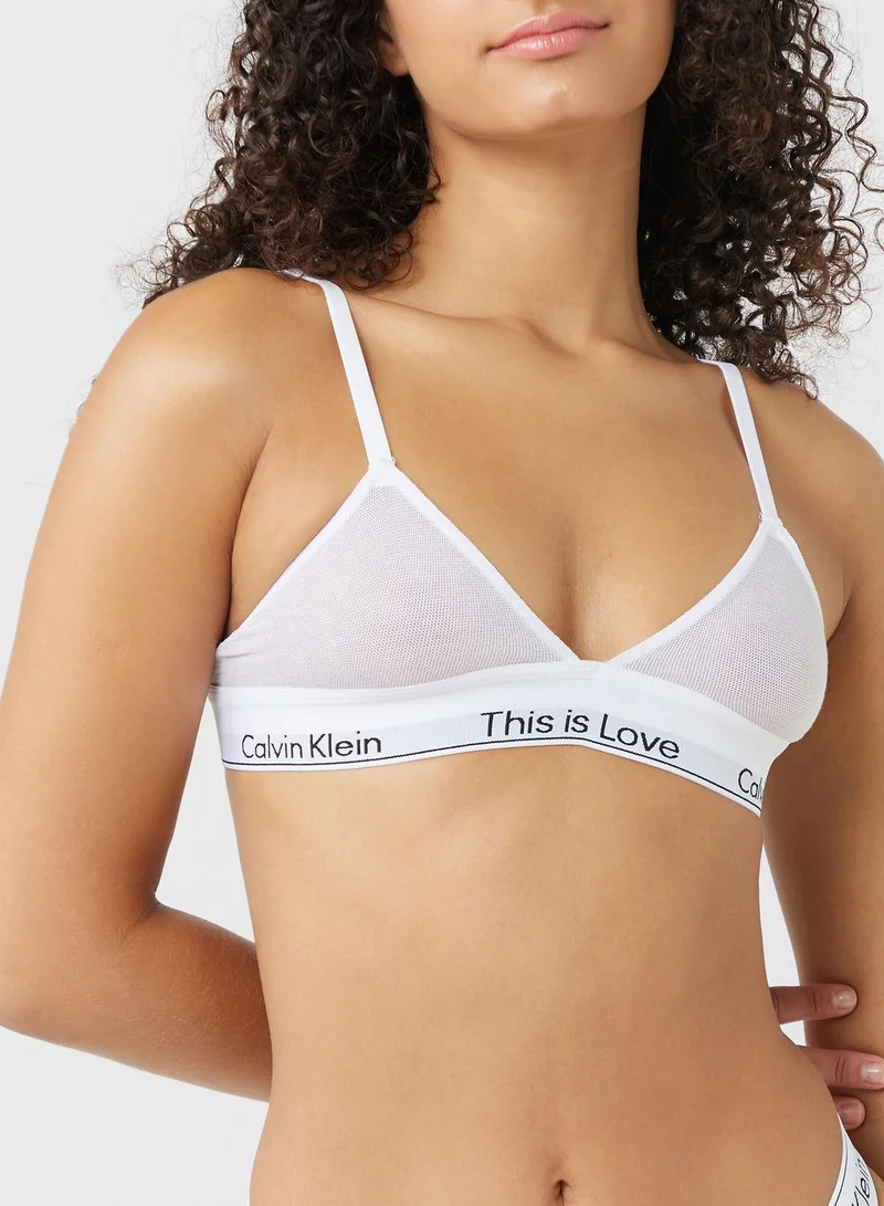 CALVIN KLEIN Strappy Logo Band Unlined Bralette