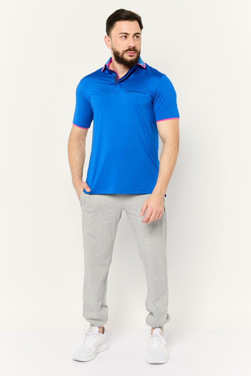 HEAD Men Sportswear Fit Short Sleeves Golf Polo Shirt, Blue - Image 2