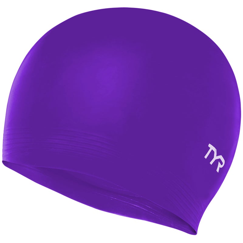 Tyr Latex Swim Cap  Purple - Image 2
