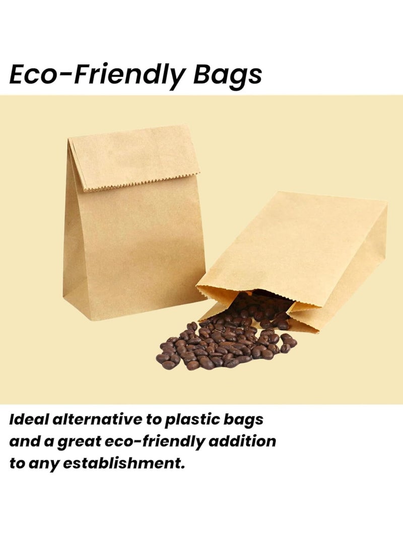 Kraft Paper Lunch Bags (50 Count) - Bulk Disposable Lunch Sacks, Small Size Blank Bag for Kids, Good for a Snack, Sandwich, Grocery Food, and Arts & Crafts Projects,9x5.5x18cm  - Image 3