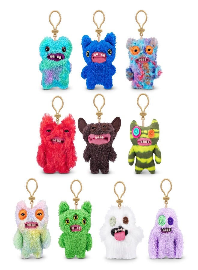 Fuggler Key Rings Series 3 by ZURU Funny Ugly Monster, Plush, Collectible, Toy (3 Pack) - Image 1