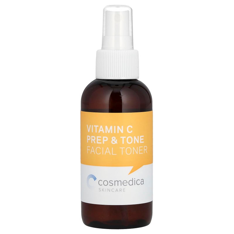 Cosmedica Skincare Vitamin C Prep & Tone (4oz) Facial Toner and Prep, Minimize Pores and Remove Excess Dirt, Oil, and Make-Up- Best Vitamin C for Skin - Image 1