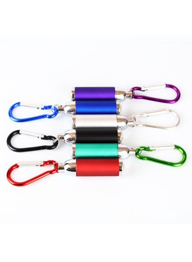 Mini Small Pull Tube Telescopic Zoom Small Flashlight Mountaineering Buckle Small Strong Light Promotional Gifts Electronic Flashlight Wholesale-Color:Silver  - Image 3