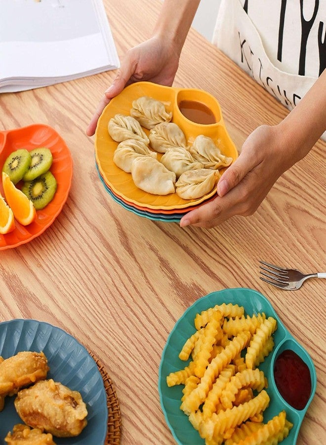 FLOXIT 12 Pcs Tableware Multi-Purpose Creative Snack Tray Shell Shape Plate Multifunction Fruit Plate,Breakfast Plates for Hot & Cold Serving, Multifunction Fruit Plate for Home & Kitchen Yellow - Image 3