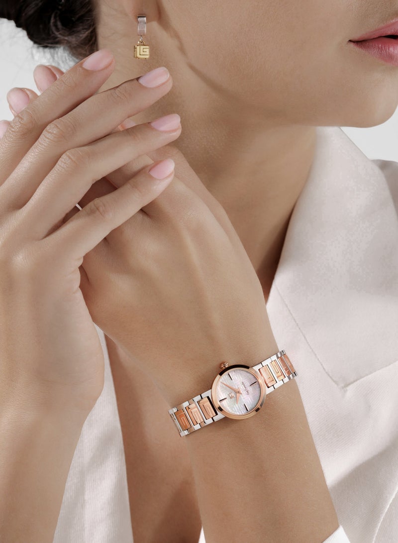 Guy Laroche Ariane Watch for Women with Silver and Rosegold Stainless Steel Bracelet 25 mm 5 Atm  - Image 5