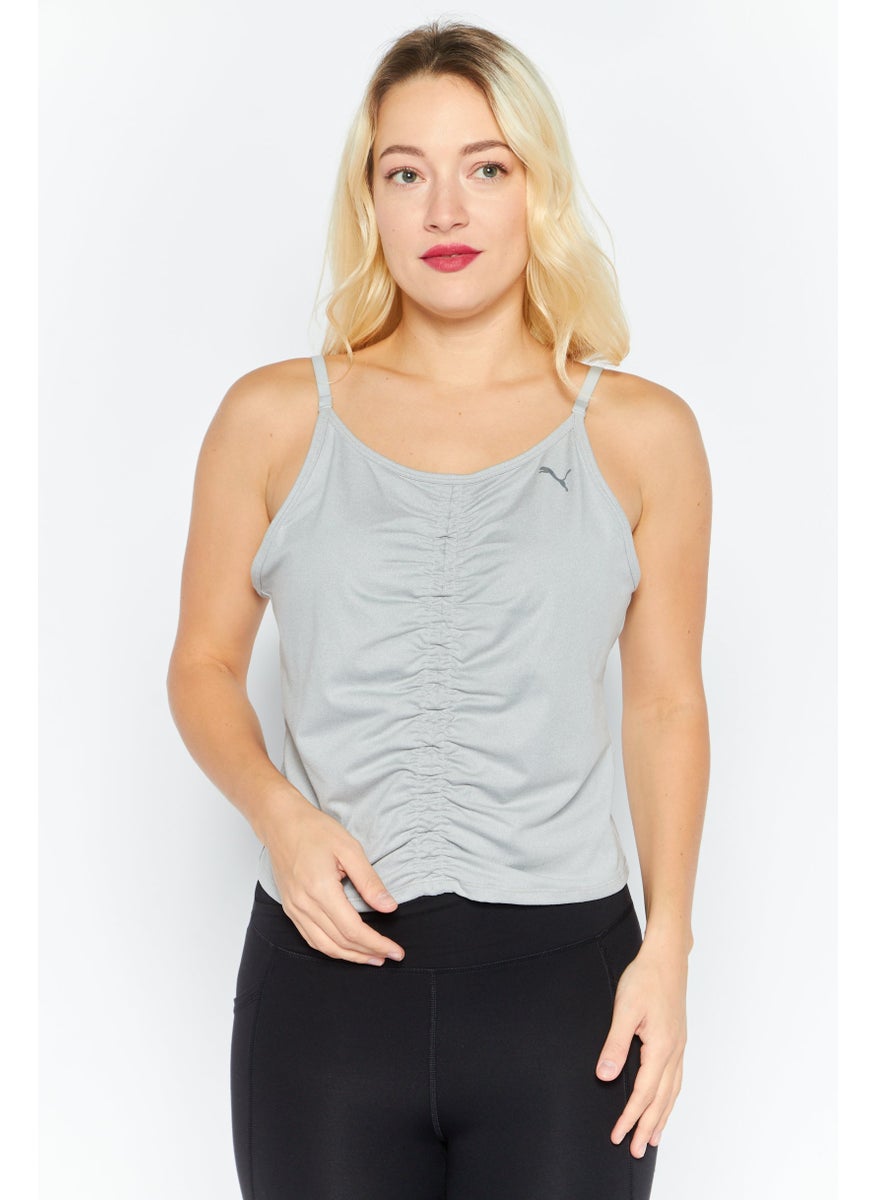 PUMA Women Sportswear Fit Sleeveless Training Top, Grey  - Image 1