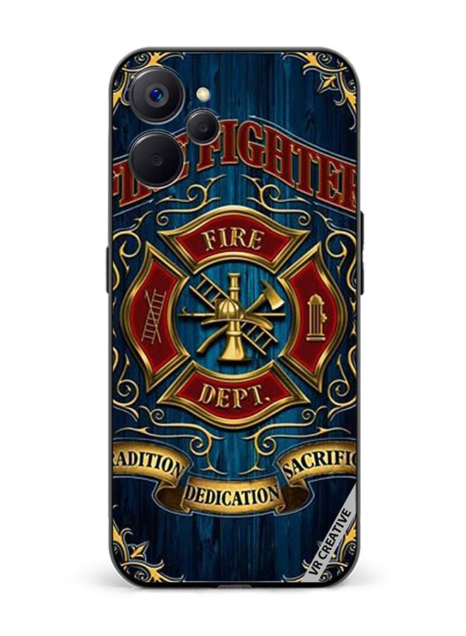 VR CREATIVE Protective Case Cover For Realme 10 5G Fire Fighter Design Multicolour - Image 1