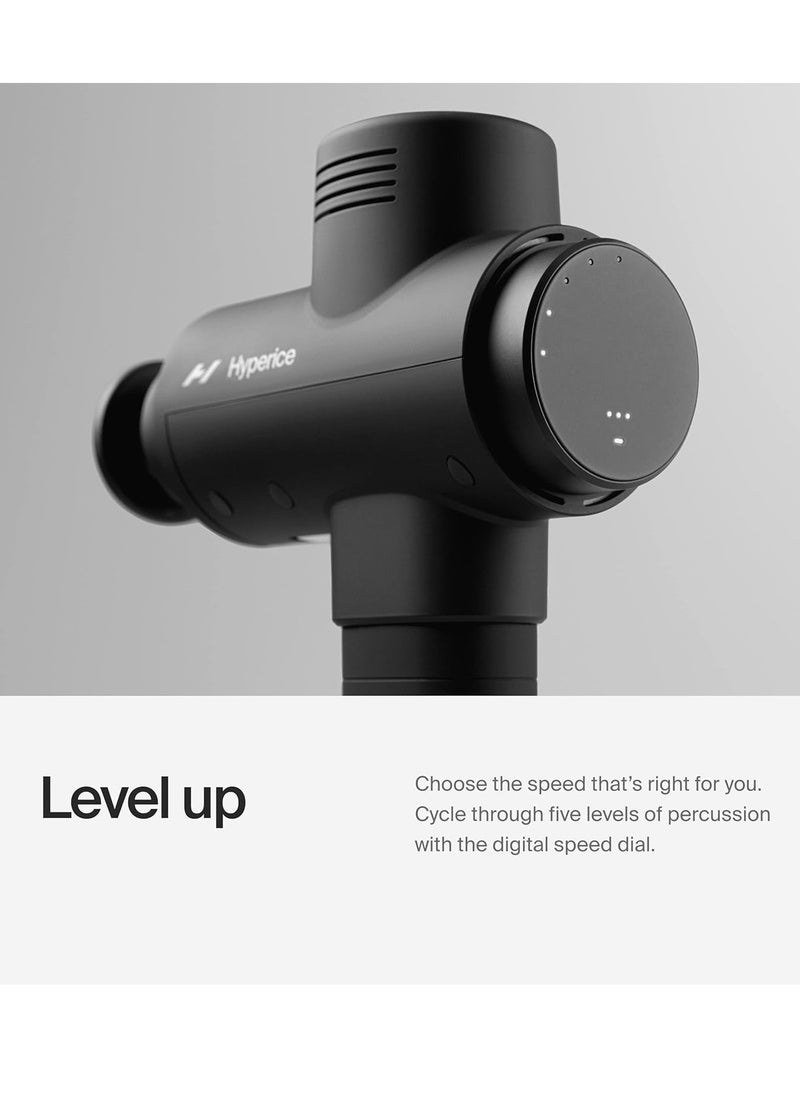 HYPERICE Hypervolt 2 Pro - Featuring Quiet Glide Technology - Handheld Percussion Massage Gun | 5 Speeds, 5 Interchangeable Heads | Helps Relieve Sore Muscles and Stiffness (Hypervolt 2 Pro) FSA-HSA Approved  - Image 5
