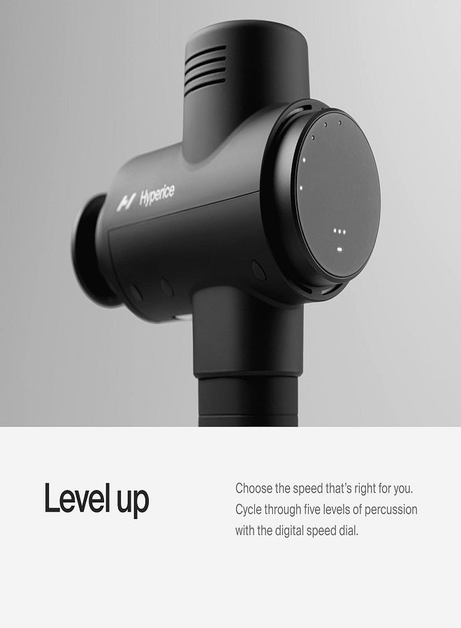 HYPERICE Hypervolt 2 Pro - Featuring Quiet Glide Technology - Handheld Percussion Massage Gun | 5 Speeds, 5 Interchangeable Heads | Helps Relieve Sore Muscles and Stiffness (Hypervolt 2 Pro) FSA-HSA Approved  - Image 4