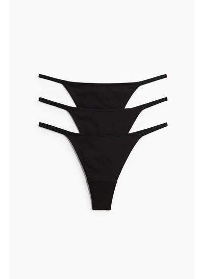 H&M 3-pack cotton tanga thong briefs