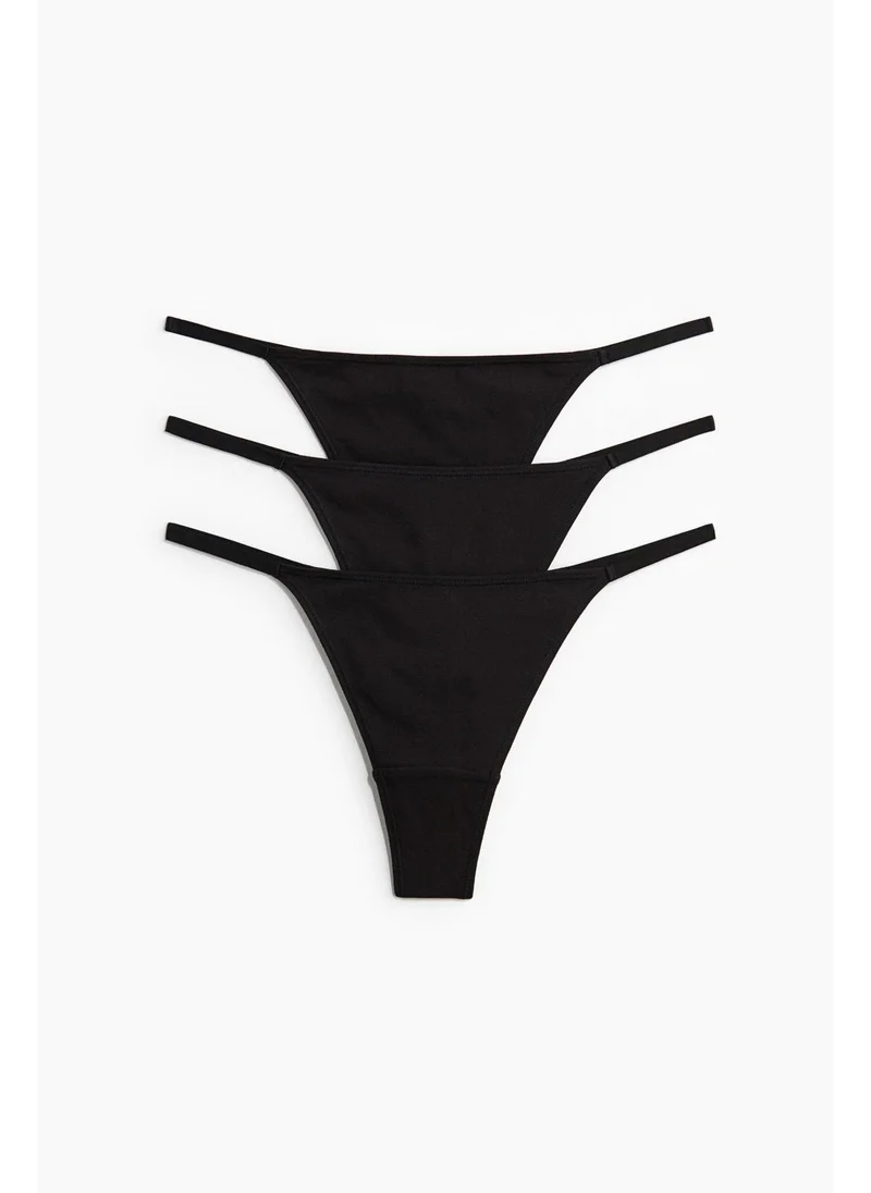 H&M 3-pack cotton tanga thong briefs