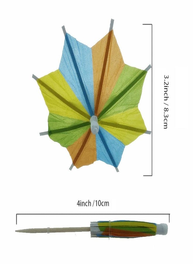 أن.سي 50 قطعة من مظلات ساكتوب ديكو الورقية، مظلات كوكتيل صيفية، زينة كب كيك بالفواكه، مستلزمات حفلات الشاطئ - Image 3