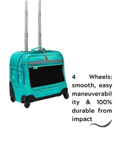 Wires Wires 4-Wheeled Kids Trolley School Bag with Lunch Bag + Pencil Case New Collection W24177 (Dimensions: 46x32x22cm)-Teal  - Image 4