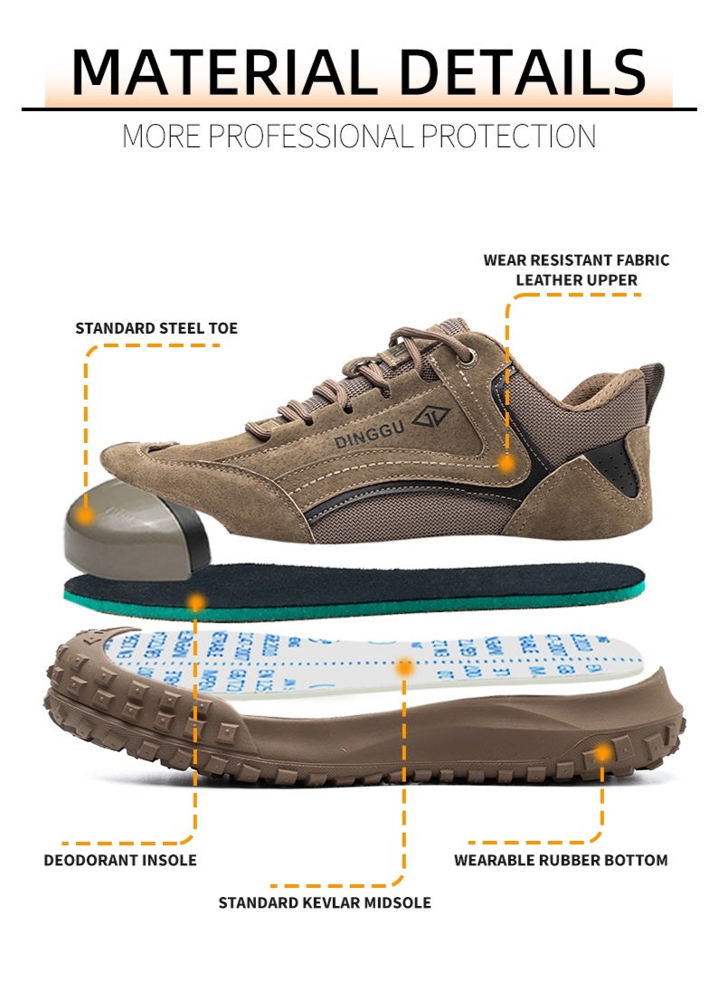 Steel Toe Shoes for Men Lightweight Safety Shoes Comfortable Puncture Proof Slip On Indestructible Work Shoes and Fashion Sneakers. - Image 3