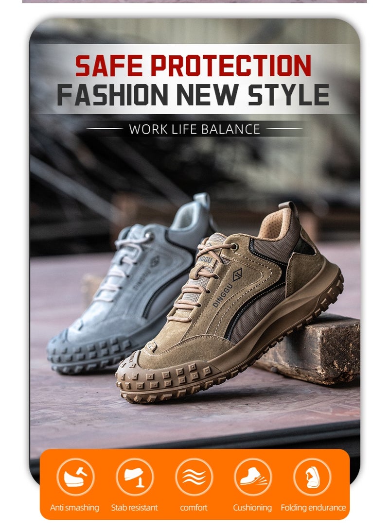 Steel Toe Shoes for Men Lightweight Safety Shoes Comfortable Puncture Proof Slip On Indestructible Work Shoes and Fashion Sneakers. - Image 2