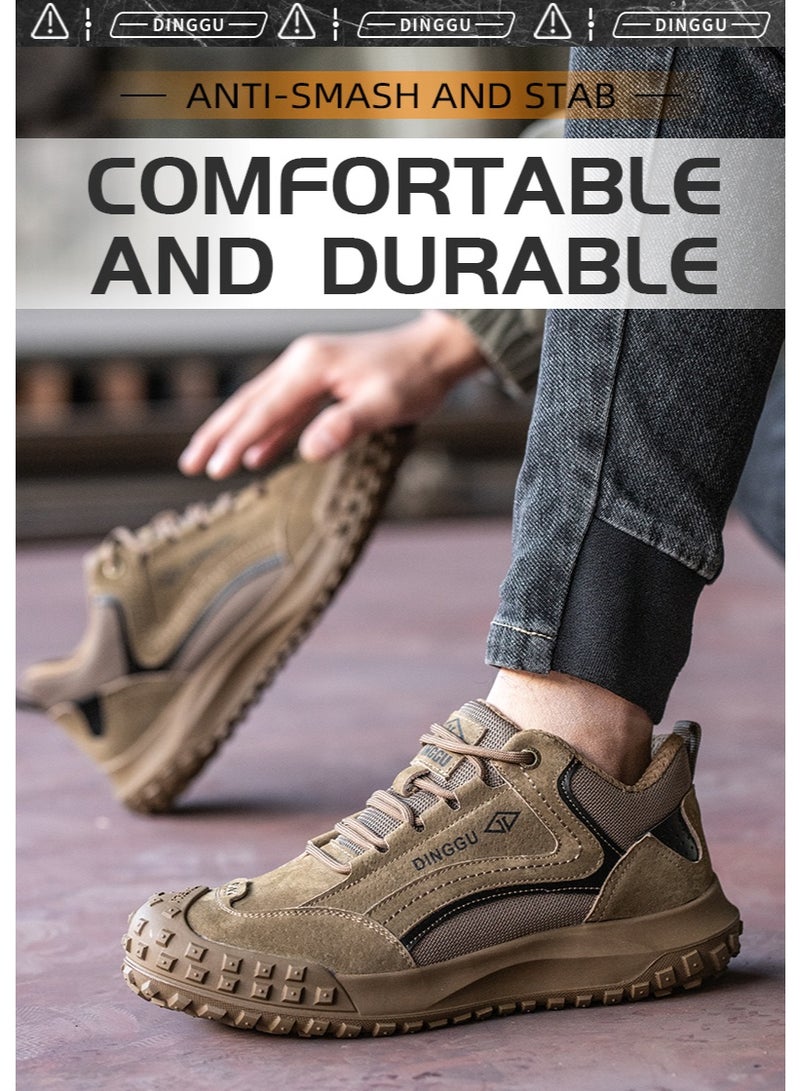 Steel Toe Shoes for Men Lightweight Safety Shoes Comfortable Puncture Proof Slip On Indestructible Work Shoes and Fashion Sneakers. - Image 1