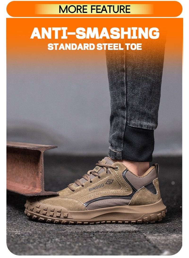 Steel Toe Shoes for Men Lightweight Safety Shoes Comfortable Puncture Proof Slip On Indestructible Work Shoes and Fashion Sneakers. - Image 4