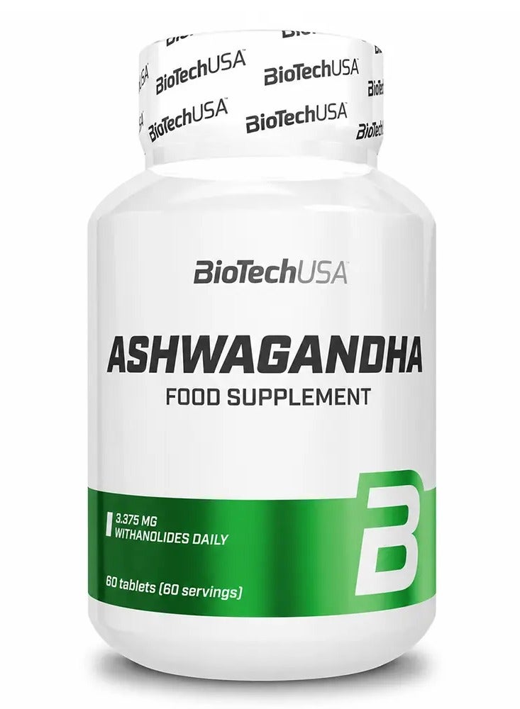 Ashwagandha Root Powder 245 mg With 3.675 mg Withanolides, Gluten-Free, Lactose-Free and Non-GMO Dietary Supplement, 60 Capsules