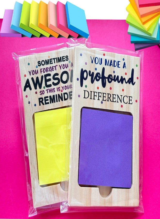 KUNHEHO 10 Set Employee Appreciation Gifts Sticky Notes Holder Bulk Thank You Gifts for Coworkers Staff Team Inspirational Gifts for Classroom Teacher Student Supplies - Image 5