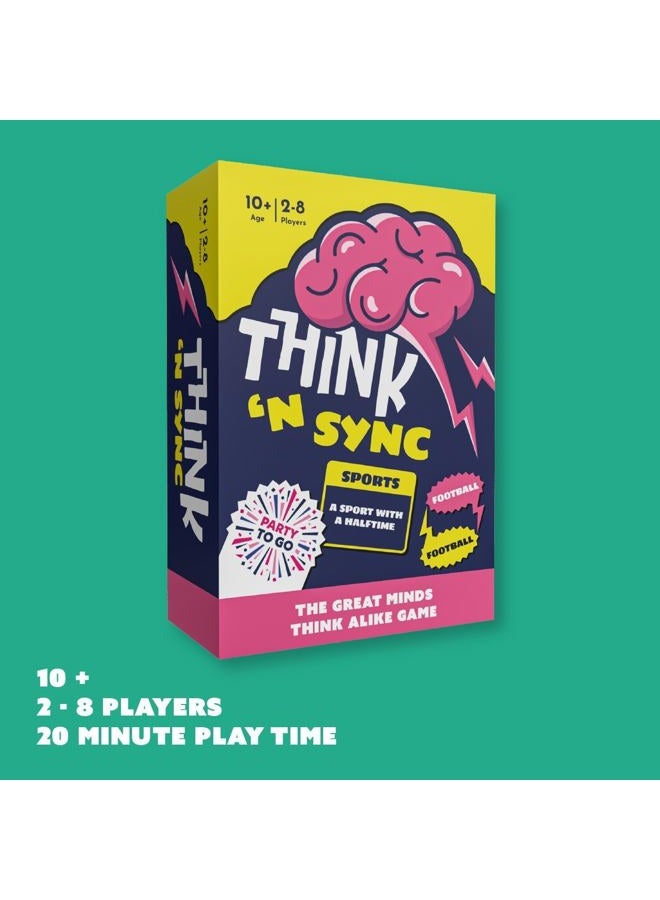 Gamewright Party to Go - Think 'N Sync - The Great Minds Think Alike Game - Age 10+, 3-8 Players - Image 2
