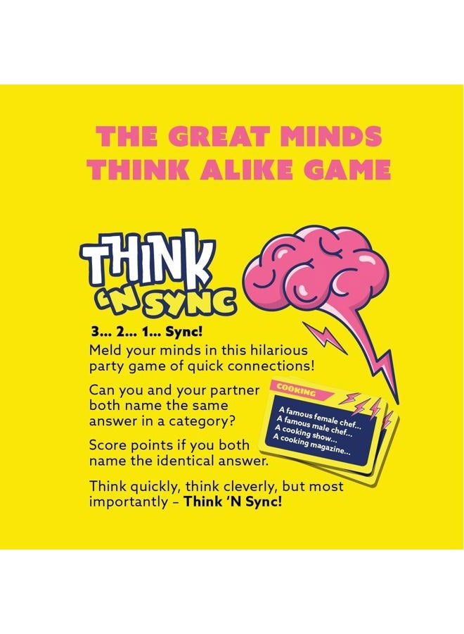 Gamewright Party to Go - Think 'N Sync - The Great Minds Think Alike Game - Age 10+, 3-8 Players - Image 5