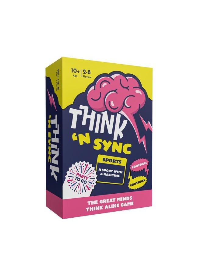 Gamewright Party to Go - Think 'N Sync - The Great Minds Think Alike Game - Age 10+, 3-8 Players - Image 1