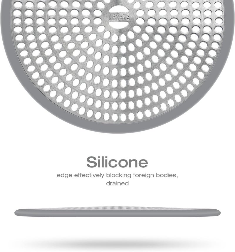 LEKEYE Shower Drain Hair Catcher/Strainer/Stainless Steel and Silicone - Image 4