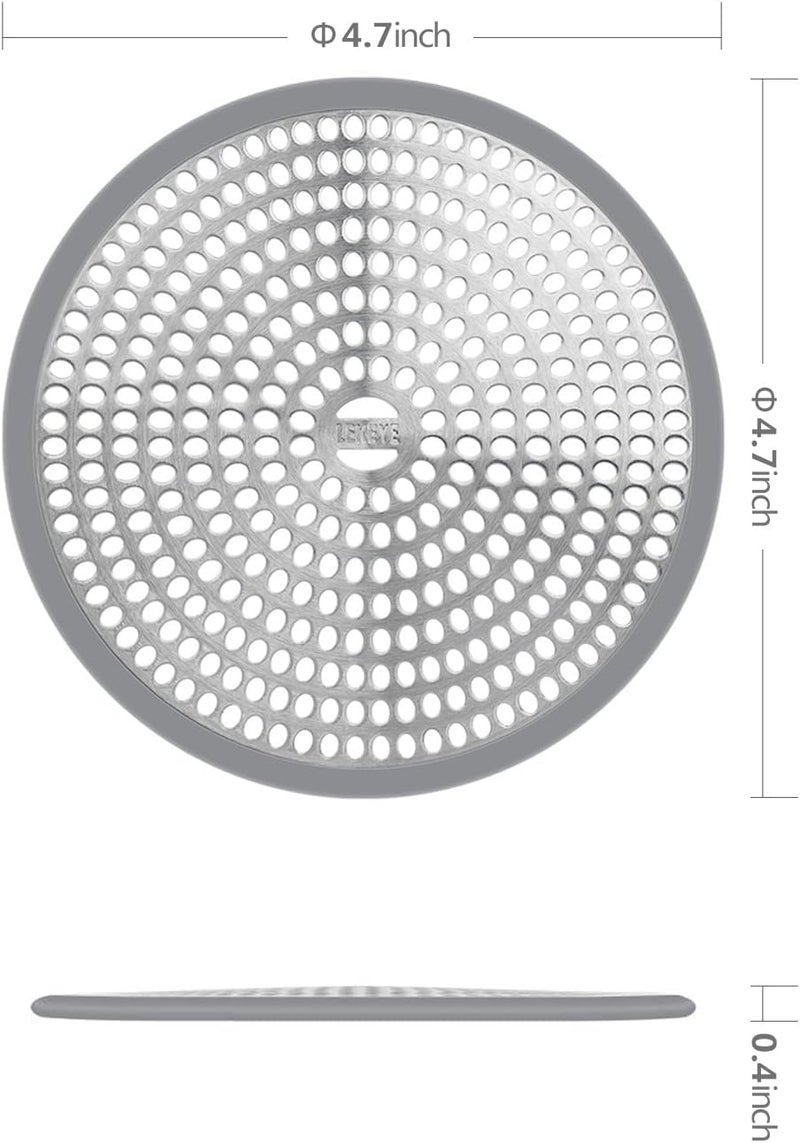 LEKEYE Shower Drain Hair Catcher/Strainer/Stainless Steel and Silicone - Image 2