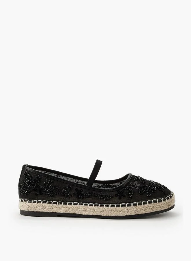 Celeste BLACK Women Sequin Embellished Ballerina Shoes for Women | Best Price UAE