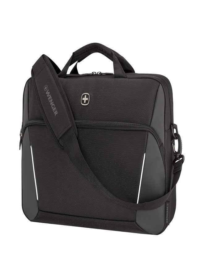 Wenger Swiss Designed XE Compact Brief 16, Laptop Briefcase with Tablet Pocket, Includes Essentials Organiser, Comes with Detachable Shoulder Strap, Black | 17 litres (653299) - Image 1