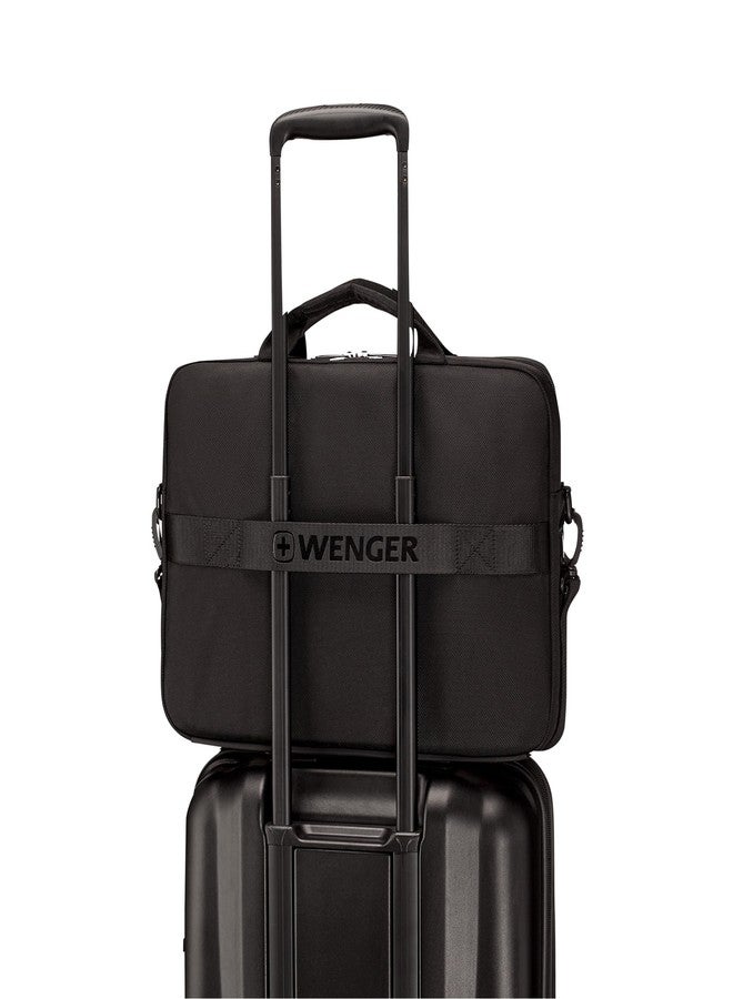 Wenger Swiss Designed XE Compact Brief 16, Laptop Briefcase with Tablet Pocket, Includes Essentials Organiser, Comes with Detachable Shoulder Strap, Black | 17 litres (653299) - Image 3
