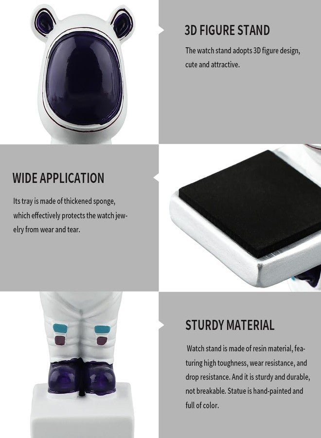 beiyoule Single Watch Display Stand, Resin Figurine Model Wristwatch Holder Home Office Countertop Decorative Storage Rack for Display Watch Jewelry Bracelet Necklace (White) - Image 4