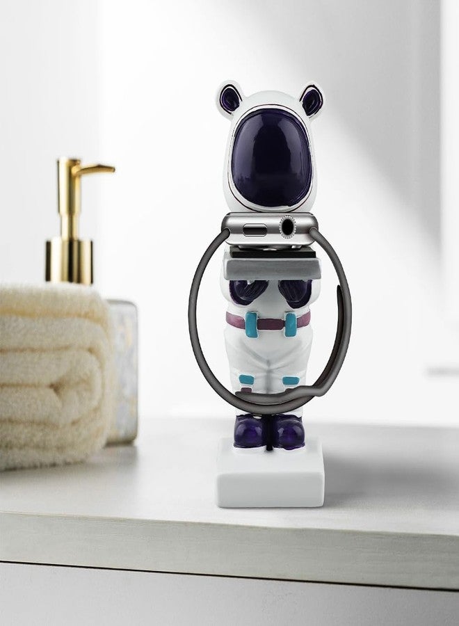 beiyoule Single Watch Display Stand, Resin Figurine Model Wristwatch Holder Home Office Countertop Decorative Storage Rack for Display Watch Jewelry Bracelet Necklace (White) - Image 2