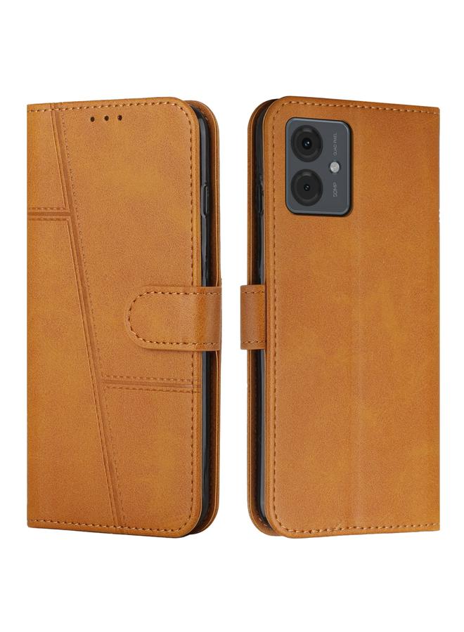 اس-توب جراب لهاتف Motorola Moto G14 مصنوع من جلد العجل مع مشبك - Image 1