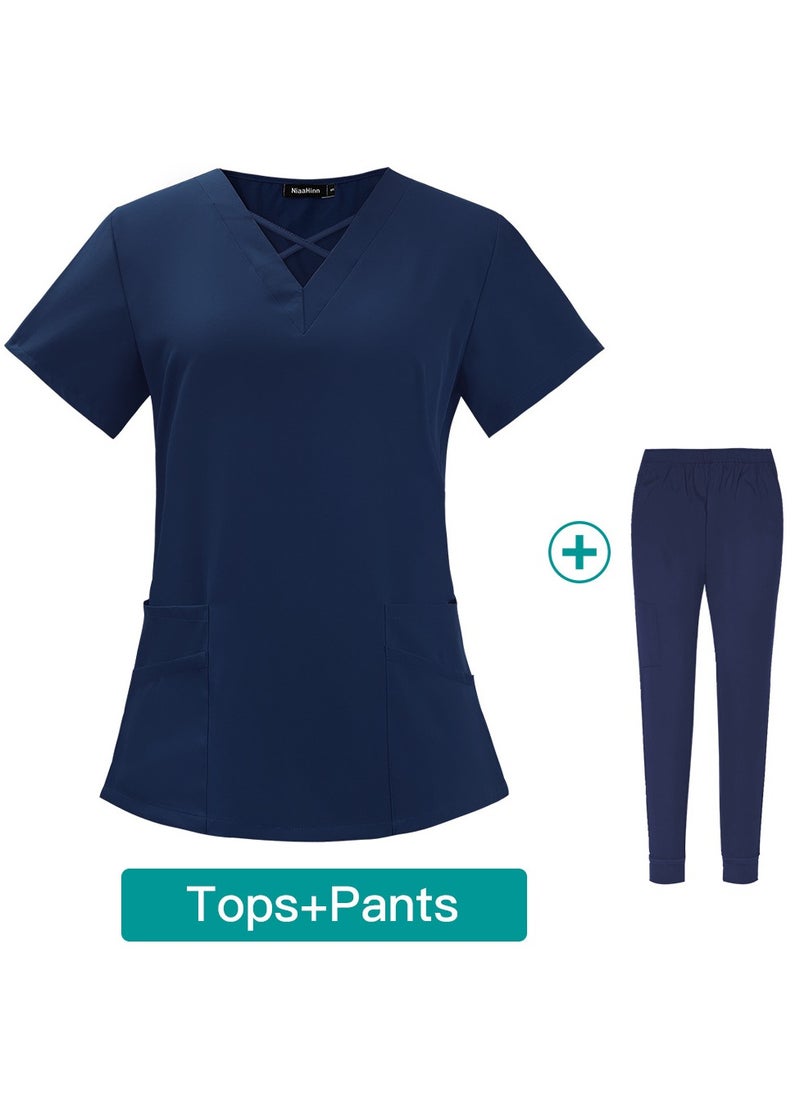 KUYING New V-neck Split Style Medical Work Uniform  - Image 1