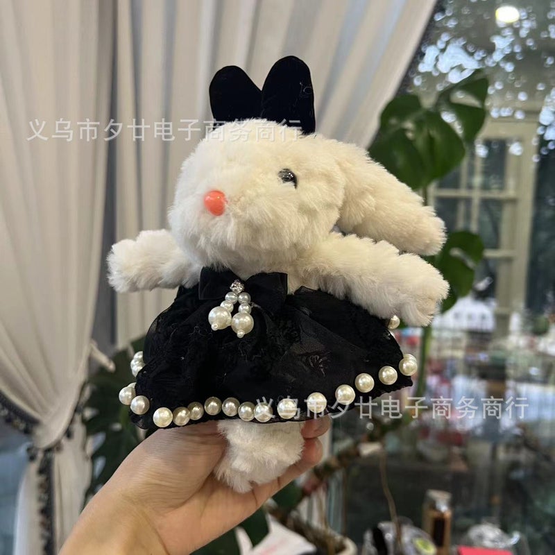 [Skirt Princess Series] Han ins Bonnie Rabbit Handmade Keychain Bag Pendant Doll Gift Blind Box Batch Black pearl princess