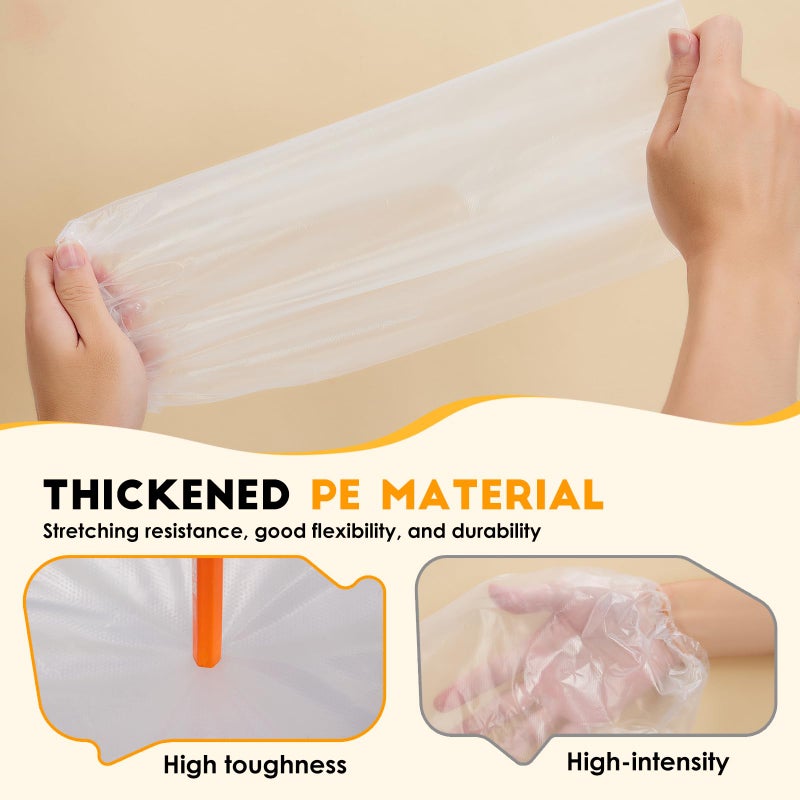 VRSHMB Disposable Kids Shoe Covers for Rain, 10 Pairs of Clear Non-Slip Plastic Rain Shoe Covers for Use in Water Parks, Disney & Rainy Days(clear, kids) - Image 4