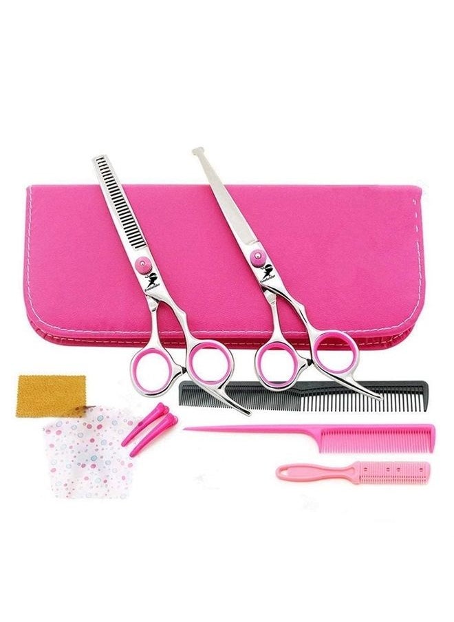 Freelander 6.0 inch Professional Barber Round Safety Scissors Set - Kids Haircut Salon Cape - Bang Hair Scissor - Salon Hairdressing Shear for Baby 