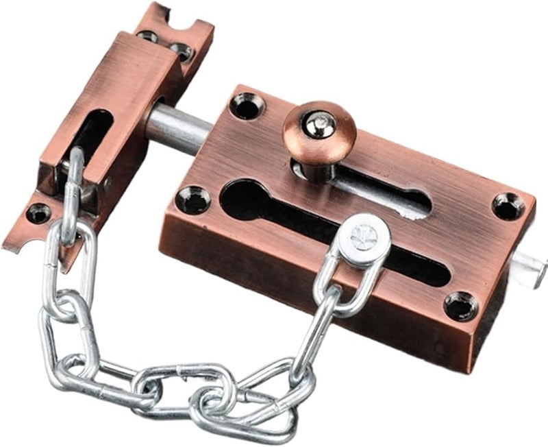 Red Bronze Antique Latch Security Guard Door Sliding Bolt Anti Theft Lock For Hotel Home Window - Image 1