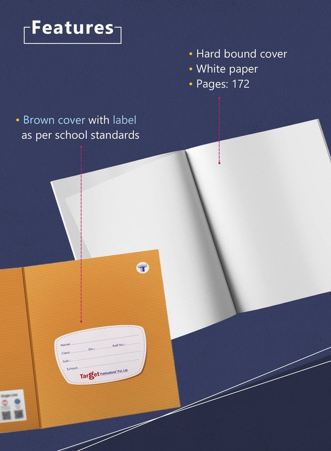 TARGET PUBLICATIONS Both Sides Blank Small Notebooks for Kids and Students | 172 Plain Unruled Pages | Hard Bound Cover | 15.5 cm x 19 cm Approx | Pack of 5 Books | for Children, School and Office Use | GSM 57 - Image 2