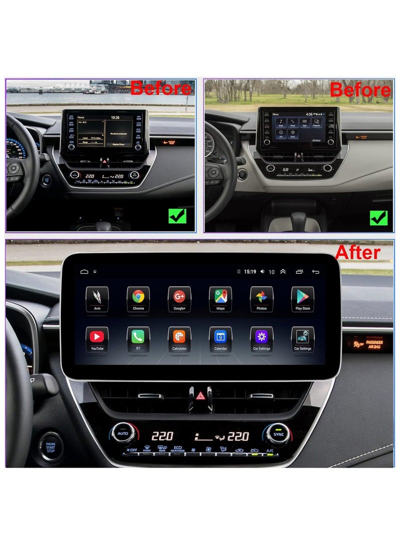 Raymos 12.3 inch Android GPS Naviagation Screen Support for Toyota Corolla 2018–2023  with  Apple Carplay Android Auto with Fast Interface Including 4G WiFi USB QLED ( 1280x720 ) - Image 3