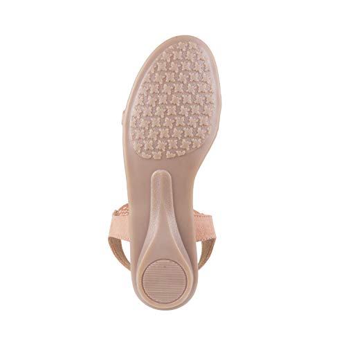 Mochi Womens Synthetic Peach Sandals (Size (6 UK (39 EU)) - Image 4