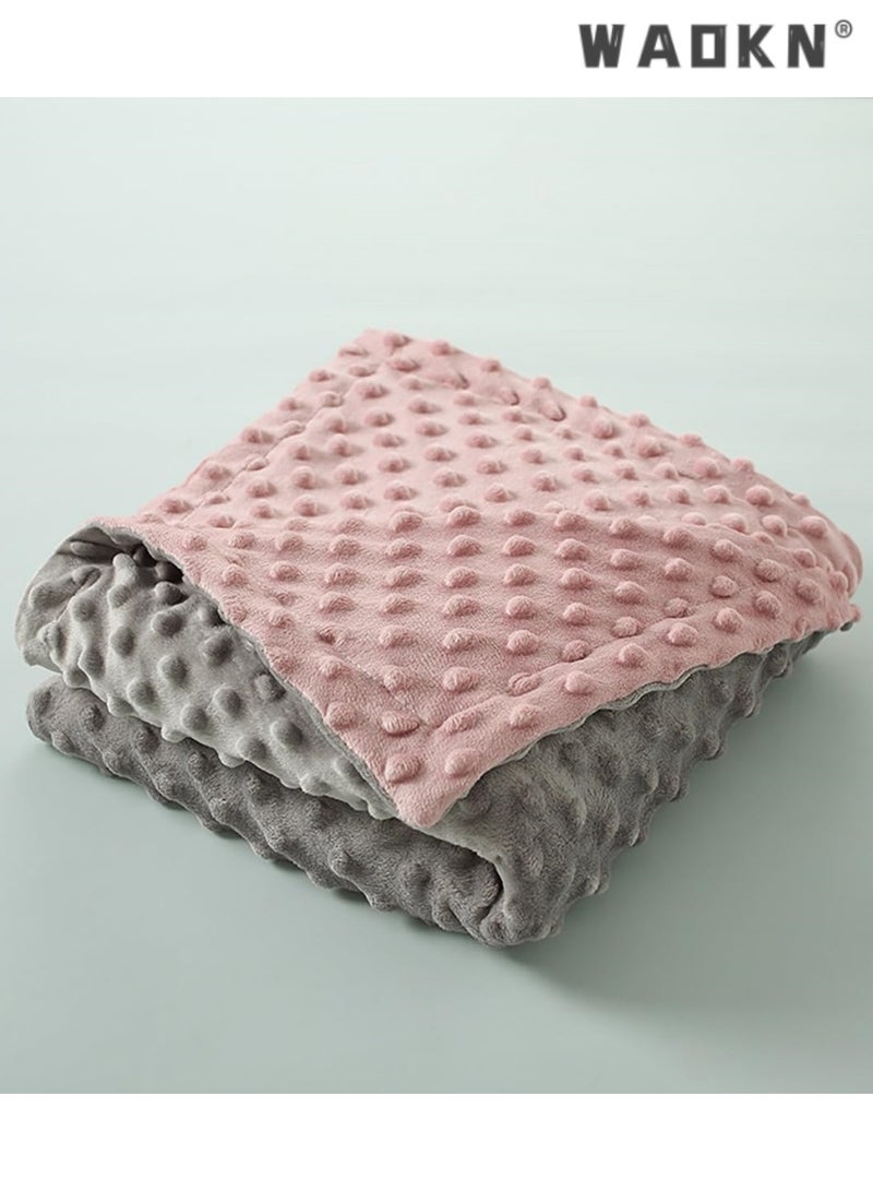 WAOKN Baby Blanket for Boys Girls, Soft Warm Plush Minky Baby Blanket with Dotted Backing, Newborn Double Layer Receiving Blanket for Stroller Crib - Image 1