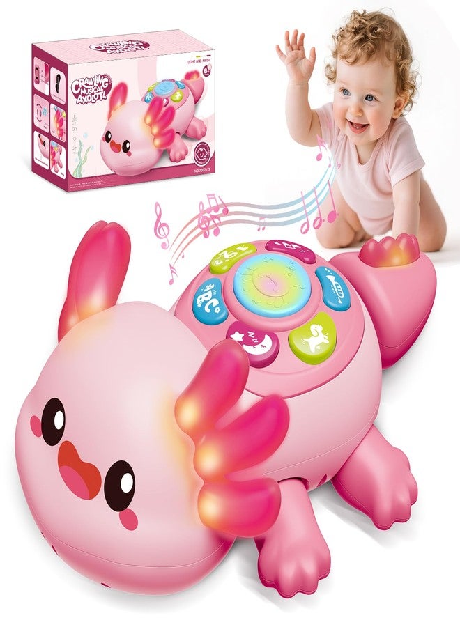 Letapapa Baby Toys 6 to 12 Months, Light Up Tummy Time Toy for 12-18 Months, Crawling Axolotl Early Educational Musical Toy with Light, Christmas Birthday Gifts for Infant Baby 6-12 Month 1 2 Year Old - Image 1