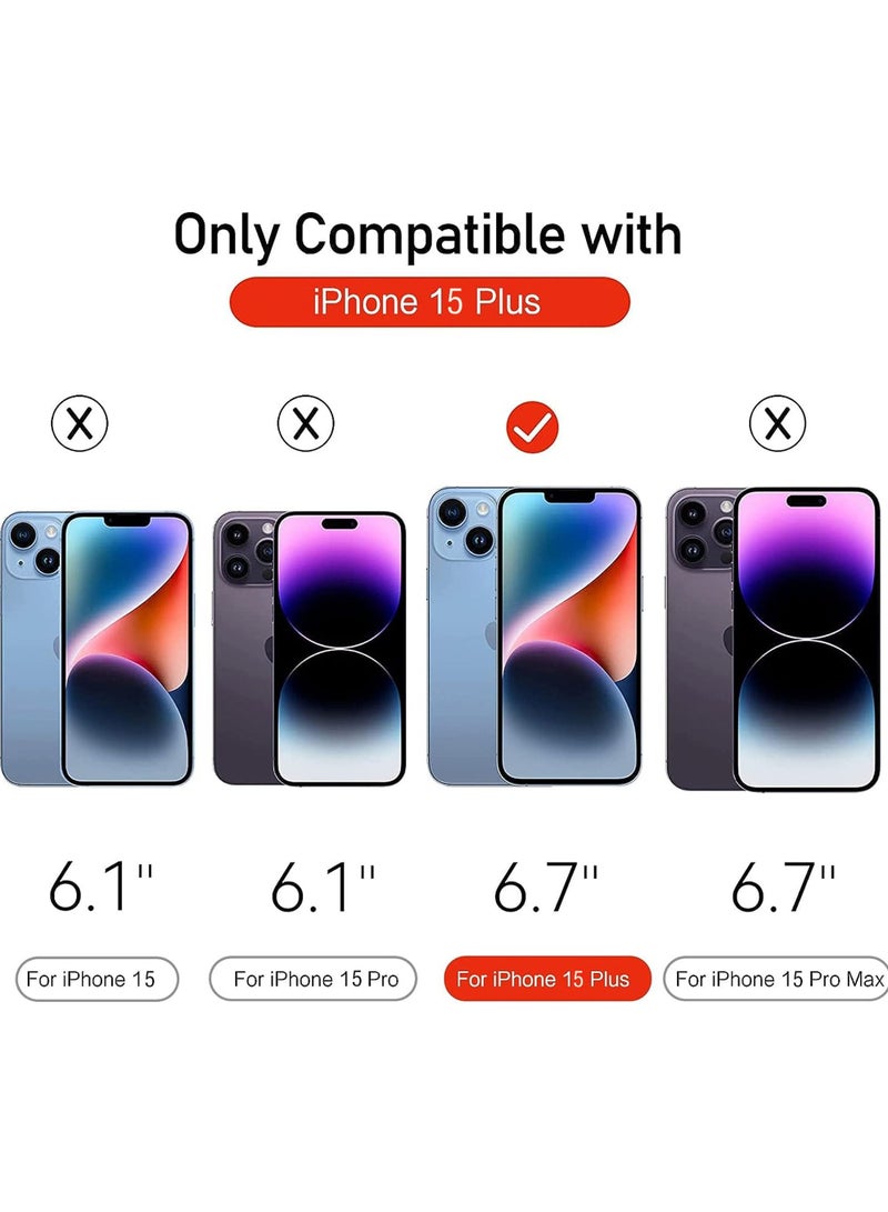 Captaintech Pow Professional Screen Protector for iPhone 15 Plus 6.7 inch 【Black Edge】 【Secondly Strengthened Tempered Glass】 Screen Border Blending Protective Film,  Case Friendly for iPhone 15 Plus  6.7 inch - Image 2
