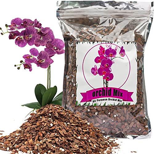 Doter Orchid Potting Mix Orchid Bark, Mix Pine Bark and Perlite, Good Drainage and Water Retention (4 Quart) - Image 1