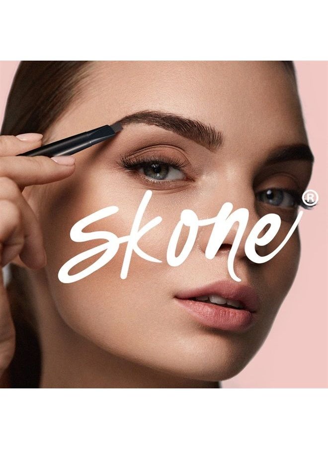 SKONE Cosmetics Brow Wand Eyebrow Pencil-Retractable Brow Pencil with Brush-Long Lasting, Waterproof Eyebrow Makeup Pencil Liner for Sleek Eyebrows-Eye Brow Definer-Chocolate for Brunettes, 0.1 oz  - Image 3